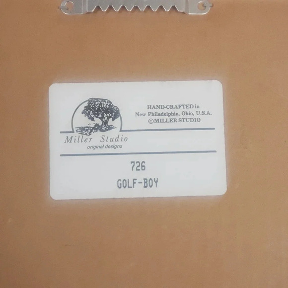 Miller Studio Original Designs,Handcrafted Golf Boy Wall Plaque. - Picture 3 of 5